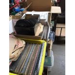 4 BOXES OF LP'S AND BOXES OF 45'S