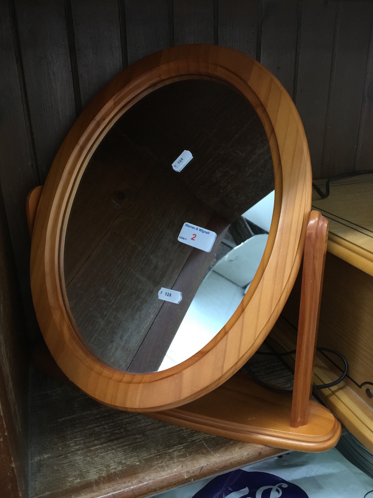 PINE TABLE TOP SWING MIRROR