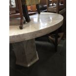 MARBLE FINISH ROUND DINING TABLE. 120CM