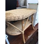 A WICKER TABLE