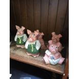 FIVE WADE MONEY BOX PIGS