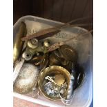 BOX OF BRASSWARE