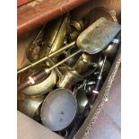 BOX OF BRASSWARE