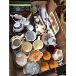 BOX OF POTTERY ETC. T2