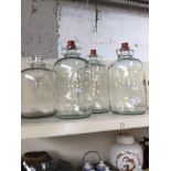 FOUR GLASS JARS J5