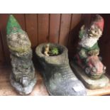 2 GNOMES AND AN OLD BOOT