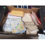 BOX OF ORDNANCE SURVEY MAPS