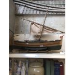 MODEL SAILING BOAT. L83CM