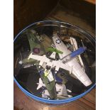 TIN OF MODEL AEROPLANES