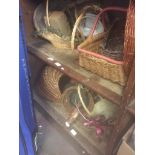 SELECTION OF WICKER WARE - BASKETS ETC.