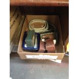 BOX OF BONSAI POTS AND TRAYS