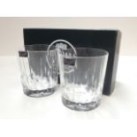 BOX OF THOMAS WEBB GLASS SET (2 GLASSES)