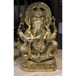 A reproduction "bronze" figure formed as Ganesh, height 50cm.