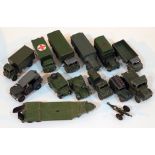 13x Dinky Toys military diecast models.