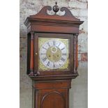 A Georgian 8 day oak long case clock, the dial inscribed 'Robert Hart Manchester'