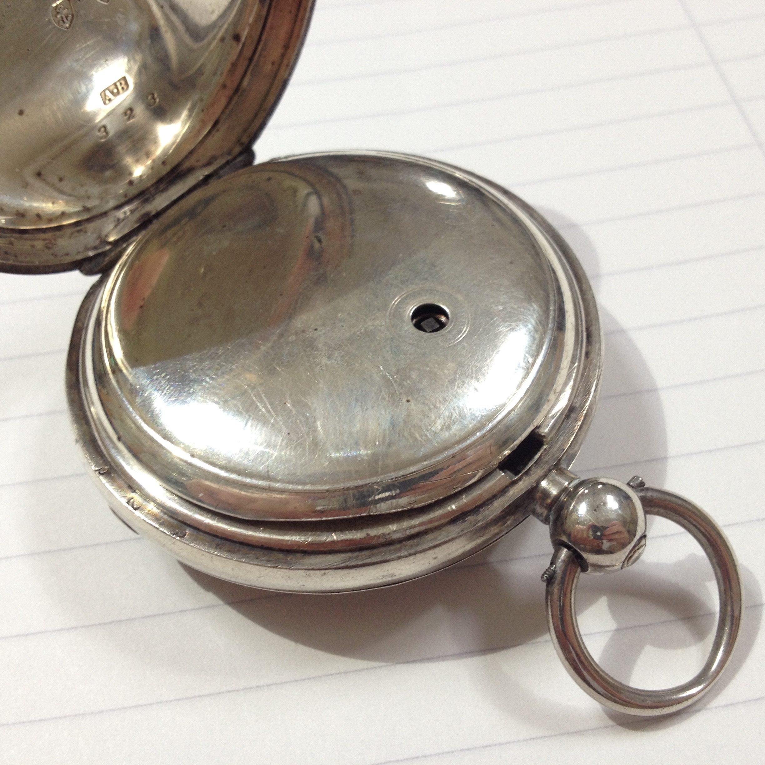 A hallmarked silver pocket watch, diam. 5.6cm. - Bild 3 aus 8