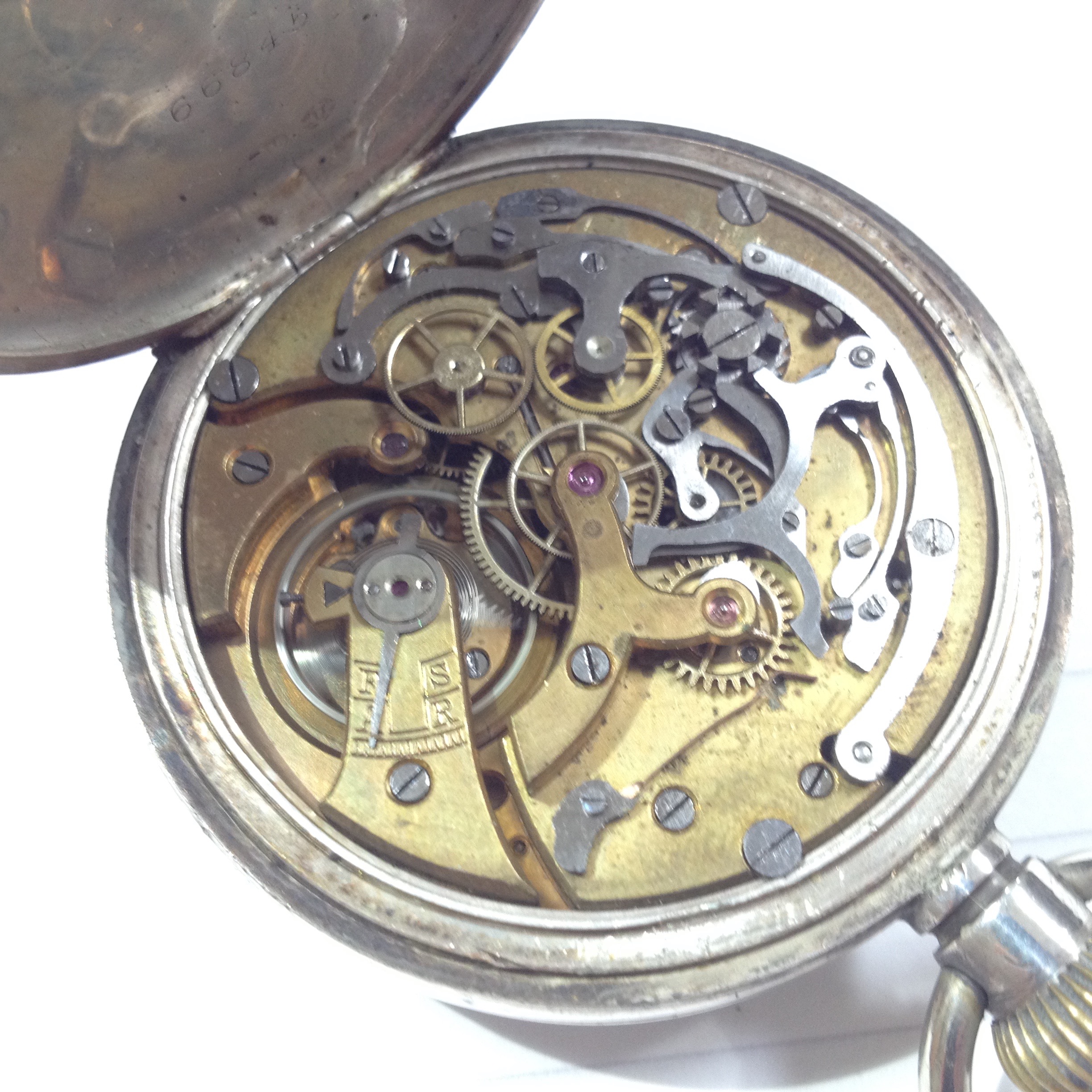 A hallmarked silver pocket watch, diam. 5cm. - Bild 6 aus 7