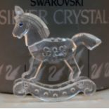 A Swarovski Crystal rocking horse, boxed. Condition - good, no damage/repair.