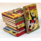 A group of children's annuals including The Beano Book 1954.