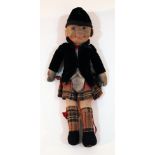 A Norah Wellings Scottish boy doll, length 27cm.