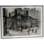After Laurence Stephen Lowry (1887-1976), "Man on the Street", limited edition print, 36cm x 26cm,