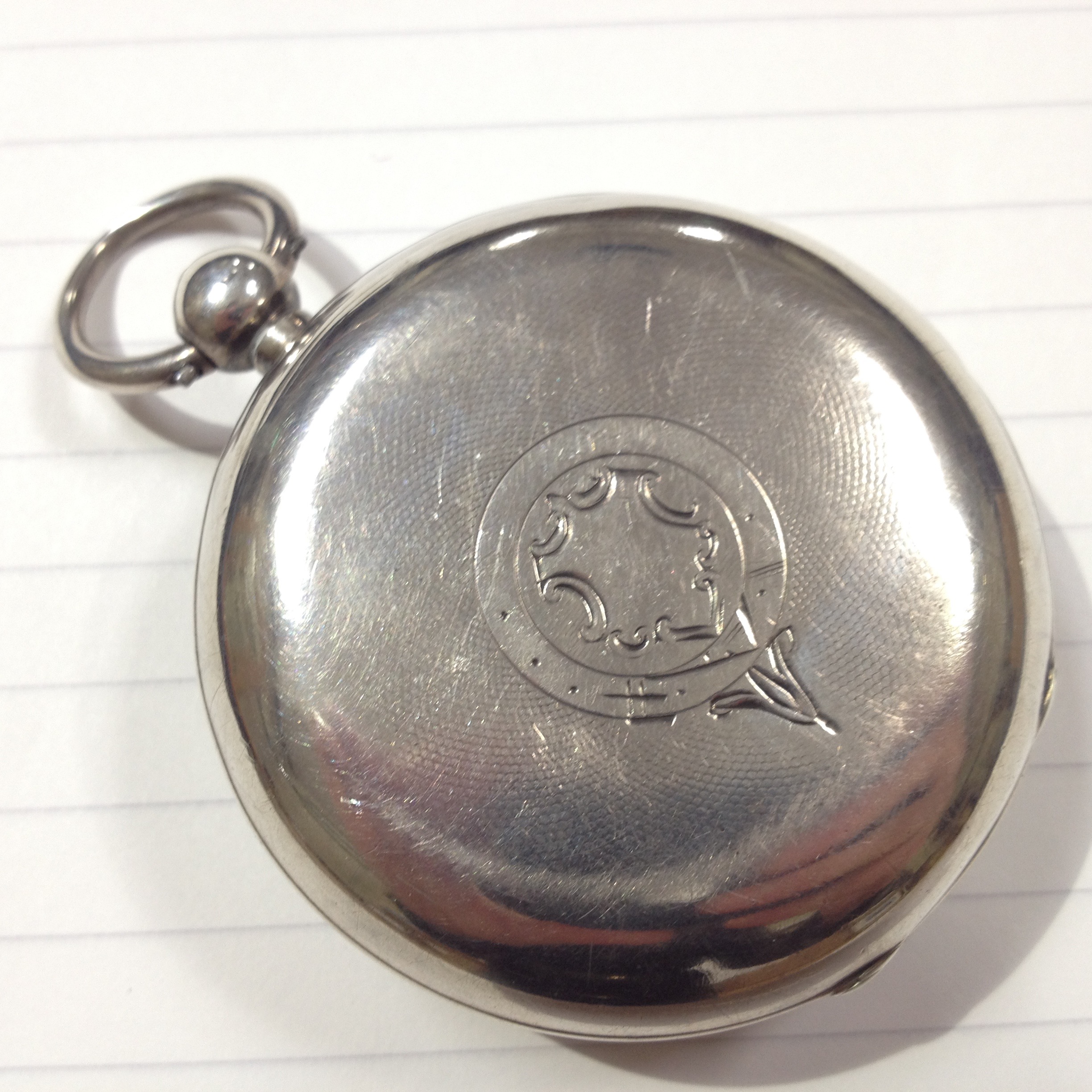 A hallmarked silver pocket watch, diam. 5.6cm. - Image 7 of 8