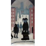 After Laurence Stephen Lowry (1887-1976), "Two Brothers", limited edition print, 30.5cm x 59.5cm,