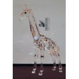 A Swarovski Crystal giraffe, boxed. Condition - good, no damage/repair.