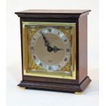 A 20th Century Elliott mahogany cased mantel clock, retailed by Garrard & Co London, height 15cm.