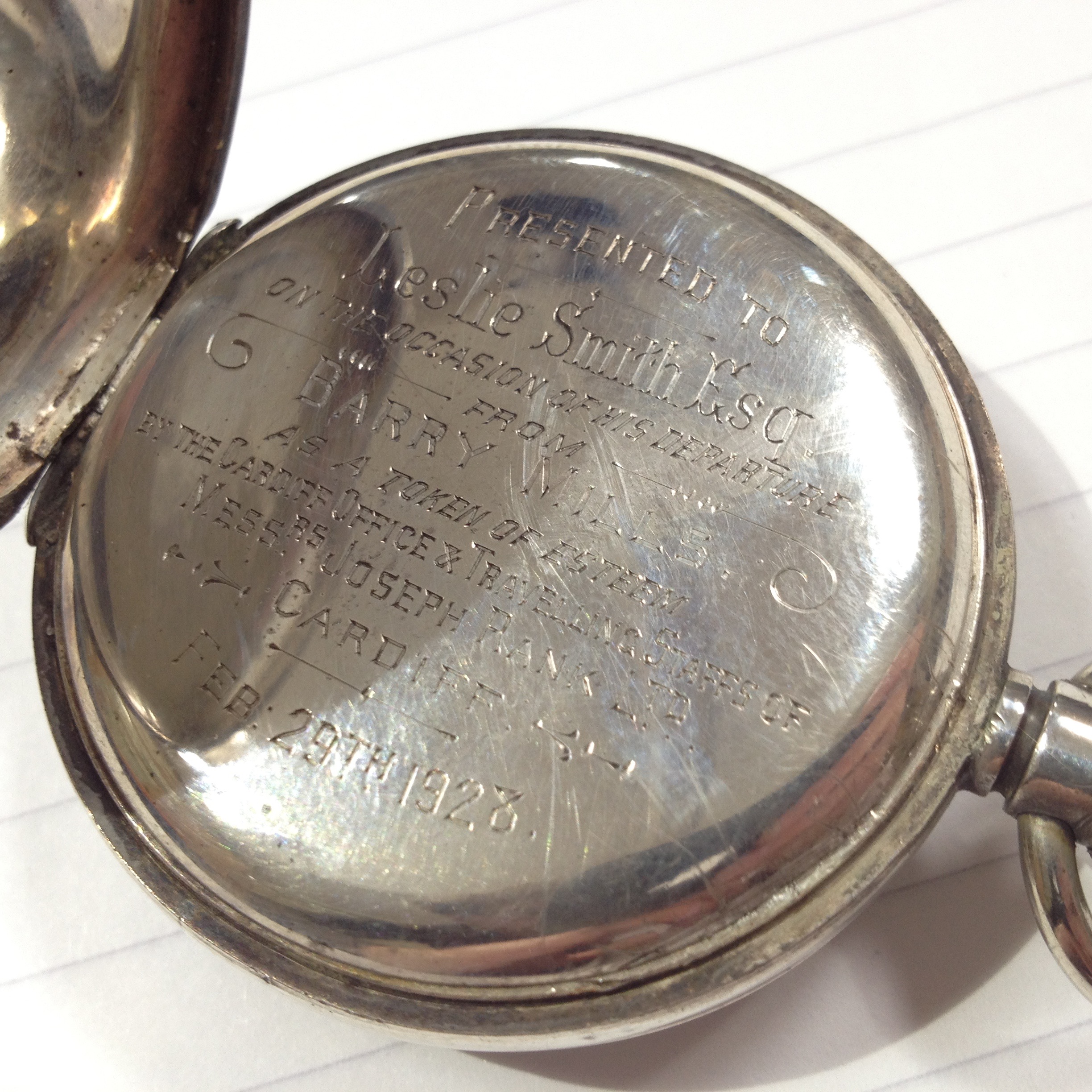 A hallmarked silver pocket watch, diam. 5cm. - Bild 5 aus 7