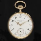 A FINE GENTLEMAN'S 18K SOLID ROSE GOLD PATEK PHILIPPE & CO POCKET WATCH CIRCA 1910, RETAILED BY