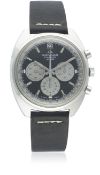 A RARE GENTLEMAN'S STAINLESS STEEL MOVADO DATRON HS360 SUB SEA CHRONOGRAPH WRIST WATCH CIRCA 1970,