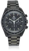 A GENTLEMAN'S CUSTOM PVD COATED STAINLESS STEEL OMEGA SPEEDMASTER PROFESSIONAL CHRONOGRAPH