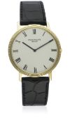 A RARE GENTLEMAN'S LARGE SIZE 18K SOLID GOLD PATEK PHILIPPE CALATRAVA ULTRA THIN AUTOMATIC WRIST