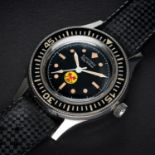 AN EXTREMELY RARE GENTLEMAN'S STAINLESS STEEL BLANCPAIN FIFTY FATHOMS "NO RADS" DIVERS WRIST WATCH