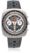 A GENTLEMAN'S "NOS" STAINLESS STEEL TANIS RACING TEAM SPECIAL RACING CHRONOGRAPH WRIST WATCH CIRCA