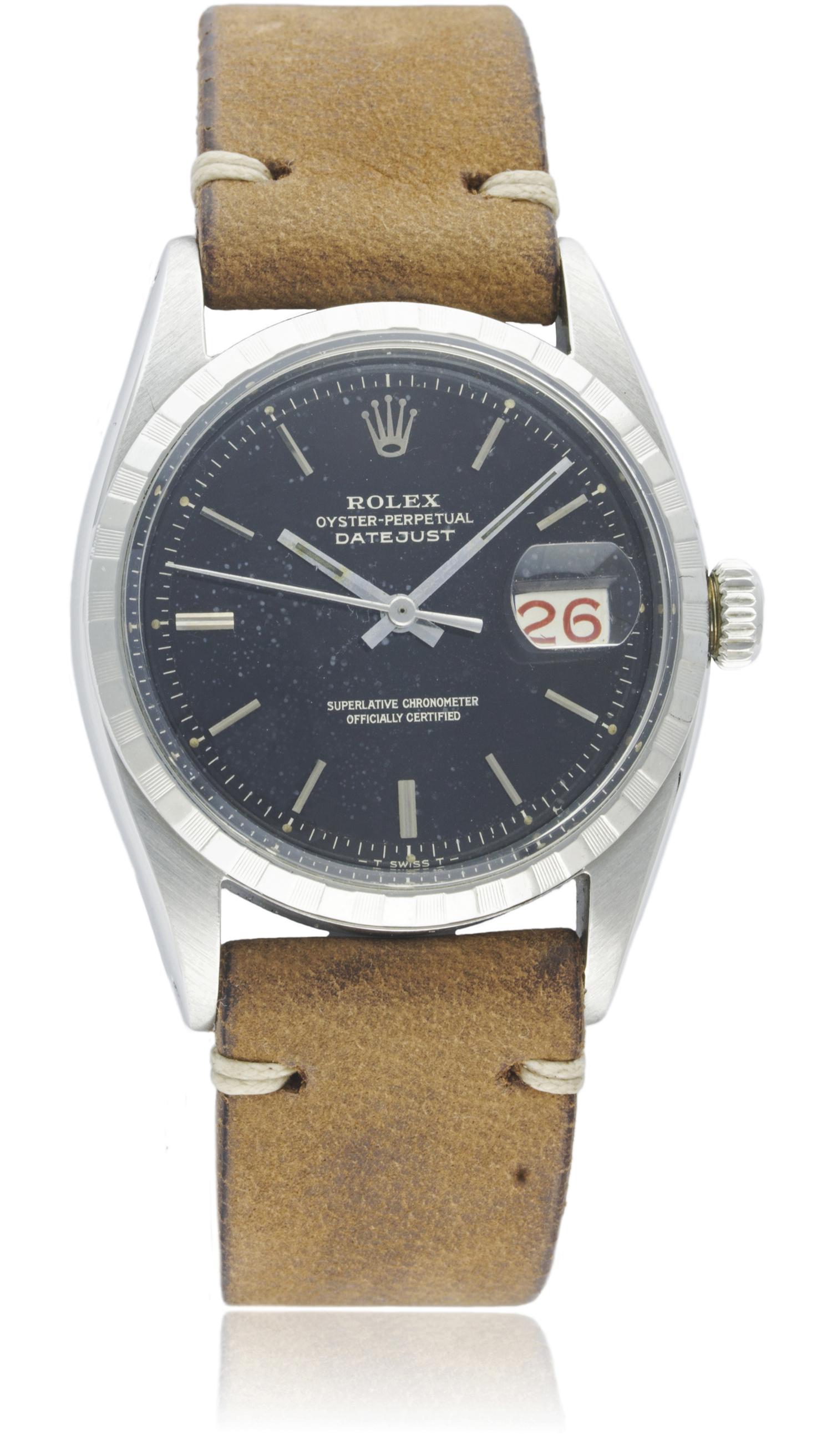 A RARE GENTLEMAN'S STAINLESS STEEL ROLEX OYSTER PERPETUAL DATEJUST WRIST WATCH CIRCA 1960, REF. 6605 - Image 2 of 9