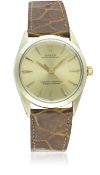 A GENTLEMAN'S GOLD CAPPED ROLEX OYSTER PERPETUAL WRIST WATCH CIRCA 1960s, REF. 1024 D: Champagne