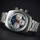 A RARE GENTLEMAN'S STAINLESS STEEL ZENITH EL PRIMERO AUTOMATIC CHRONOGRAPH BRACELET WATCH CIRCA