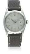 A RARE GENTLEMAN'S STAINLESS STEEL ROLEX OYSTER PERPETUAL DATEJUST WRIST WATCH CIRCA 1970, REF. 1600