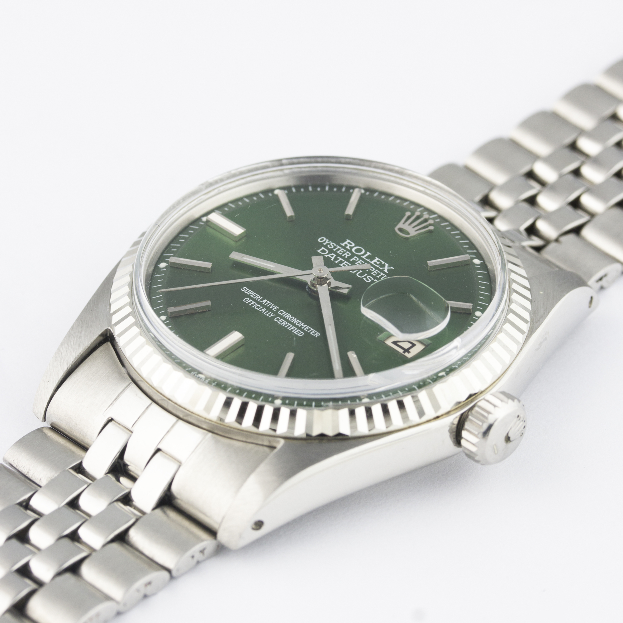 A GENTLEMAN'S STAINLESS STEEL & WHITE GOLD ROLEX OYSTER PERPETUAL DATEJUST BRACELET WATCH CIRCA - Image 3 of 10