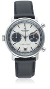 A RARE GENTLEMAN'S STAINLESS STEEL HAMILTON CHRONO-MATIC AUTOMATIC CHRONOGRAPH WRIST WATCH CIRCA