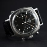 A RARE GENTLEMAN'S STAINLESS STEEL HEUER CAMARO CHRONOGRAPH WRIST WATCH CIRCA 1970, REF. 7743 D: