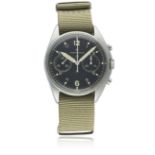 A GENTLEMAN'S STAINLESS STEEL BRITISH MILITARY HAMILTON CHRONOGRAPH WRIST WATCH DATED 1970 D: