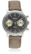 A GENTLEMAN’S STAINLESS STEEL DUGENA CHRONOGRAPH WRIST WATCH CIRCA 1970 WITH "CHOCOLATE" DIAL D: