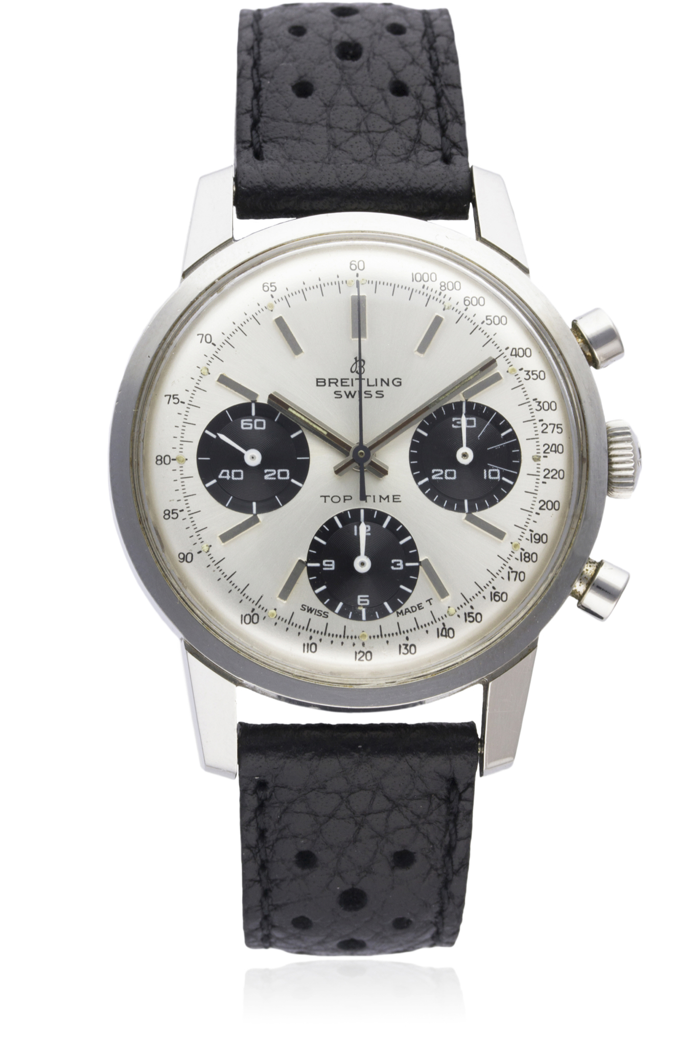 A RARE GENTLEMAN'S STAINLESS STEEL BREITLING TOP TIME CHRONOGRAPH WRIST WATCH CIRCA 1960s, REF. - Image 2 of 2