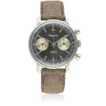 A GENTLEMAN’S STAINLESS STEEL DUGENA CHRONOGRAPH WRIST WATCH CIRCA 1970 WITH "CHOCOLATE" DIAL D: