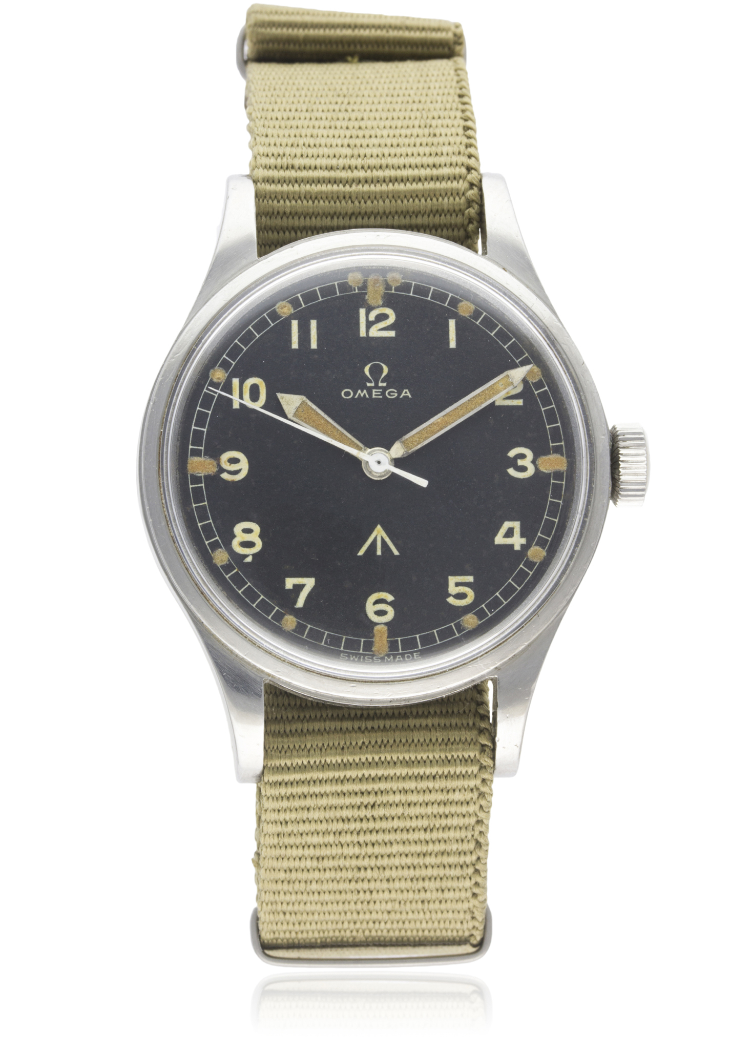A VERY RARE GENTLEMAN'S STAINLESS STEEL BRITISH MILITARY OMEGA RAF "THIN ARROW" PILOTS WRIST WATCH - Image 2 of 9