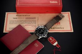 A RARE GENTLEMAN'S STAINLESS STEEL ROLEX TUDOR OYSTER PRINCE SUBMARINER WRIST WATCH DATED 1963, REF.