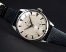 A RARE GENTLEMAN'S STAINLESS STEEL ZENITH CHRONOMETRE WRIST WATCH CIRCA 1960 RETAILED BY FAVRE-LEUBA